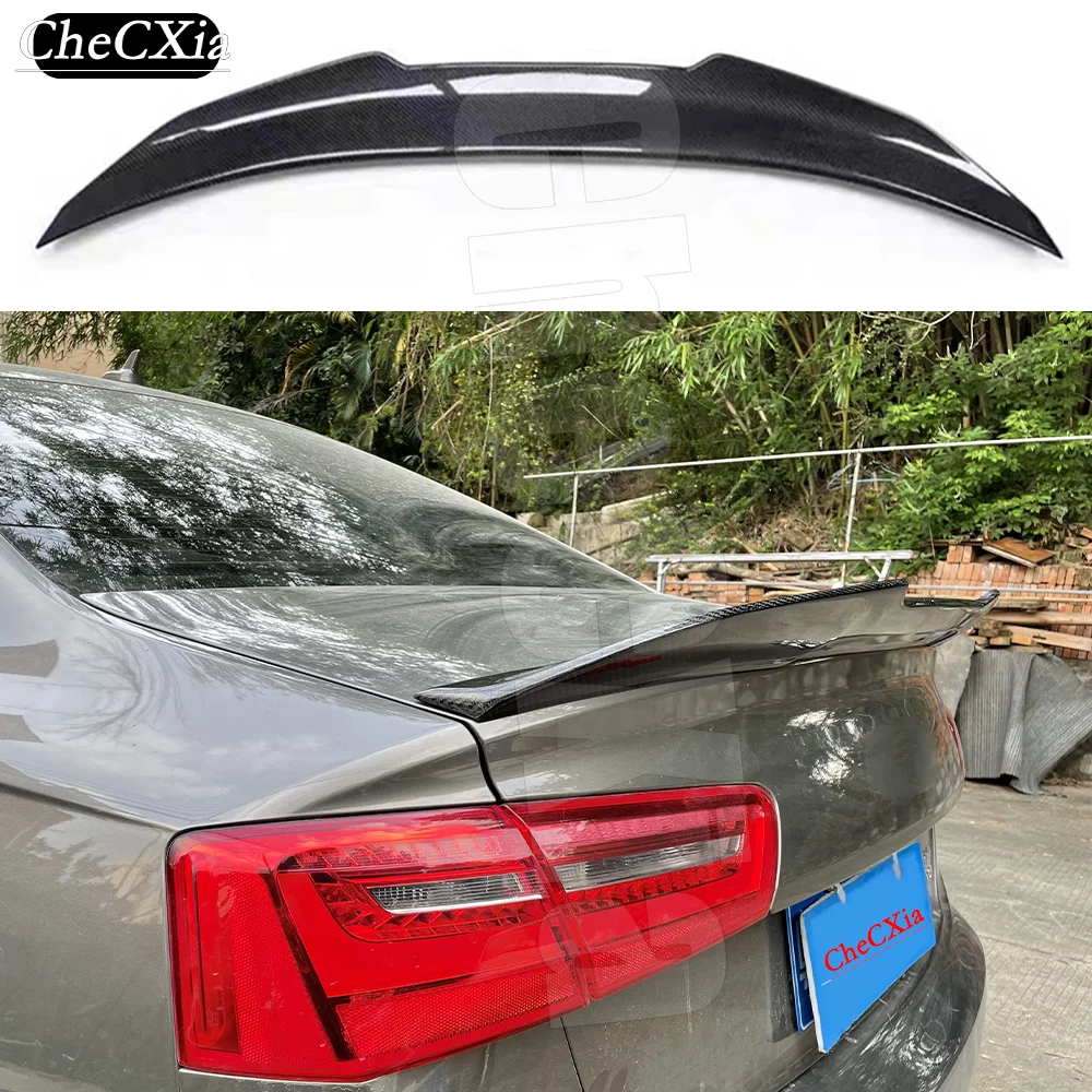 Suitable For Audi A6 S6 C7 2012-2016 Sedan PSM Style Genuine Carbon Fiber Forged Carbon Fiber Trunk Cover Spoiler Tail Wing - Image 5