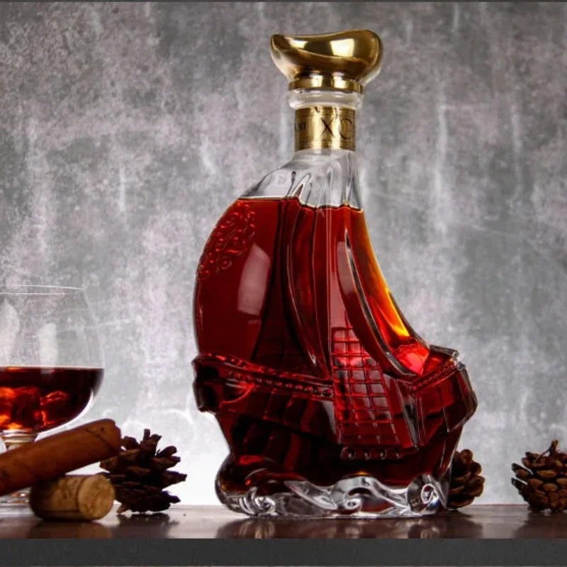 Grape Beer Container Whiskey Decanter Bottle with Lid Crystal Glass Cup Home Bar Tools Decoration