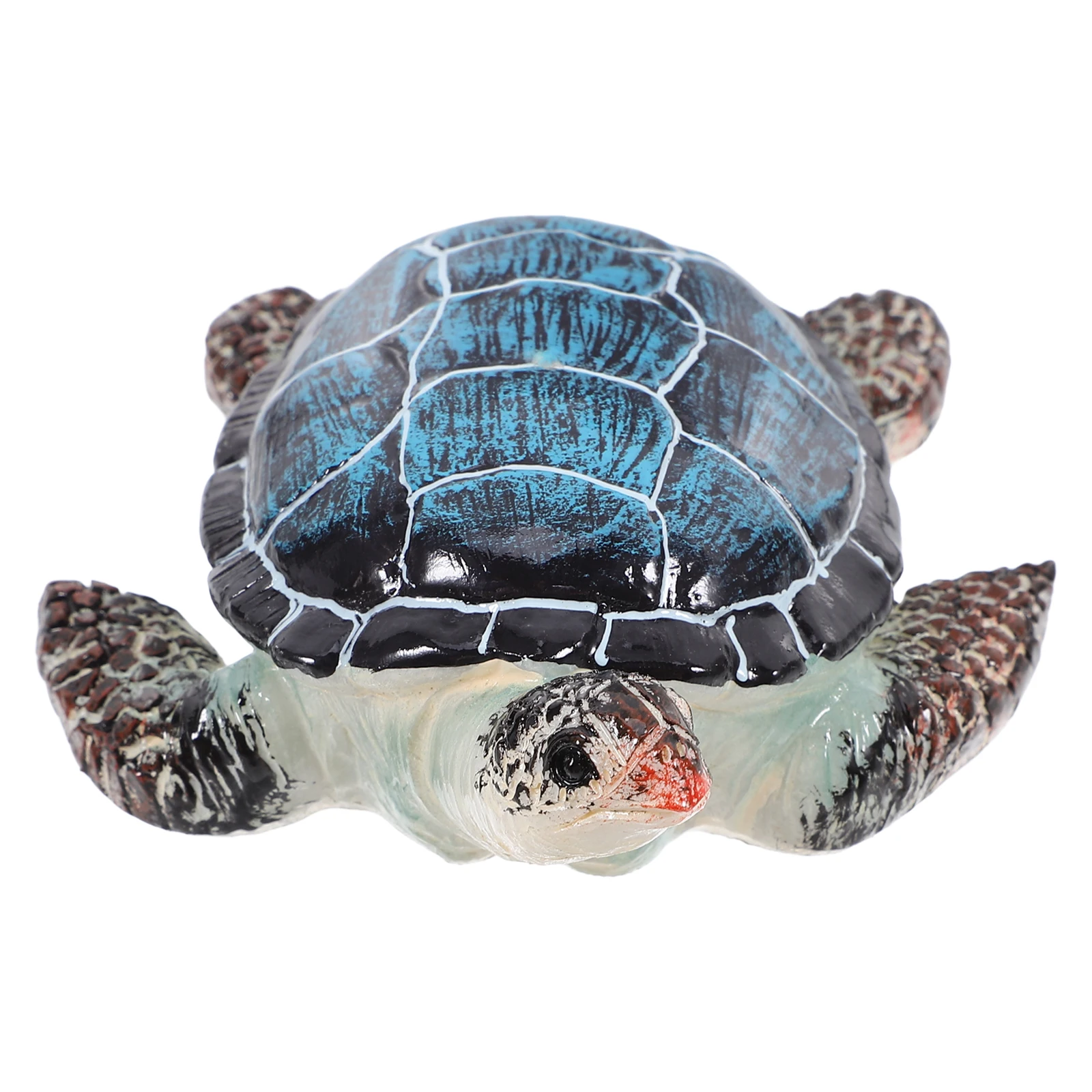 

Blue Turtle Ornaments Home Decor Aquarium Sculpture Realistic Model Mini Figurine Garden Decor Toy Resin Animals