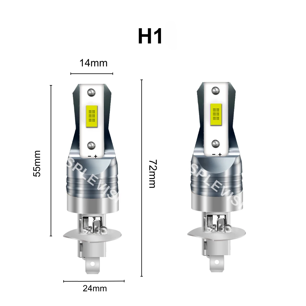 2PCS Pure White LED Headlight H1 High Beam Light 12V-24V 9000LM For Audi TT MK1 8N 1998 1999 2000 2001 2002 2003 2004 2005 2006