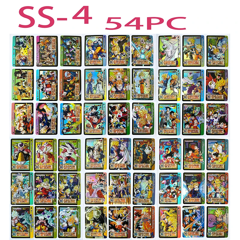 Dragon Ball collectible cards boys game toys tabletop game birthday gift DIY anime Cymbal  Pilaf advanced holographic cards 54PC view 5