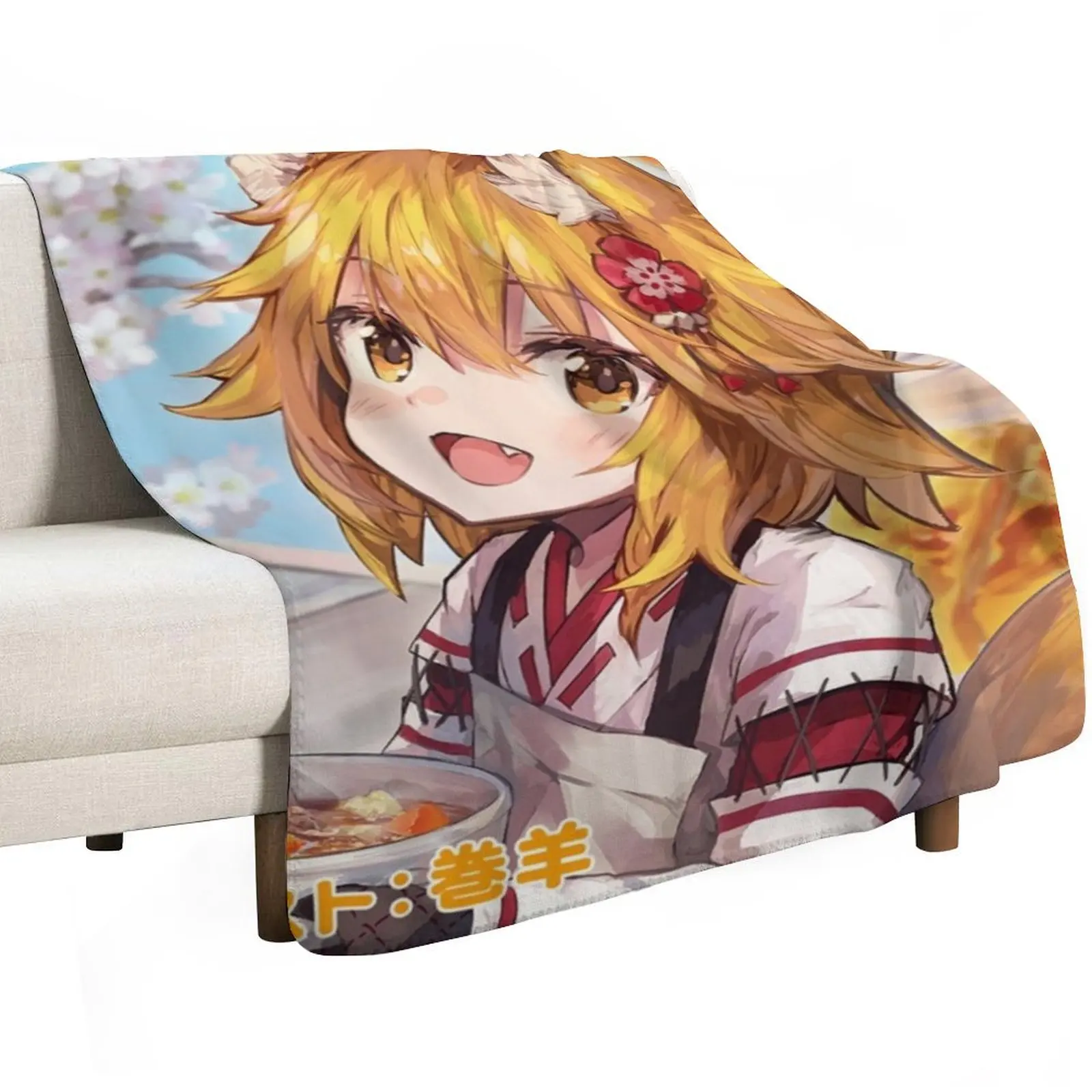 

The Helpful Fox Senko-San 1 Throw Blanket Soft Plush Plaid Shaggy christmas gifts Personalized Gift Blankets