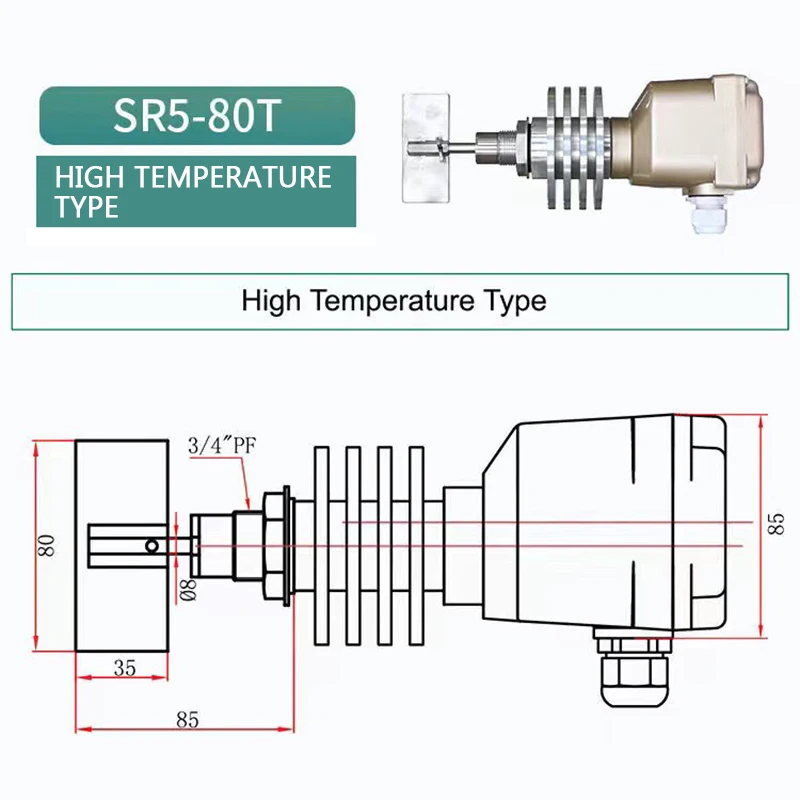 2025 Paddle Level Switch Small Paddle Level Meter 220V24V Alarm Switch Material Level Controller Sensor Controller