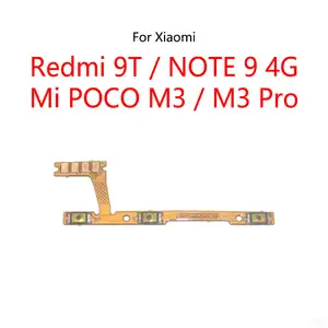Bilashmart Power Button Switch Volume Mute Button On / Off Flex Cable Xiaomi Redmi NOTE 9 4G / Mi POCO M3 Pro Pocophone / Redmi 9T