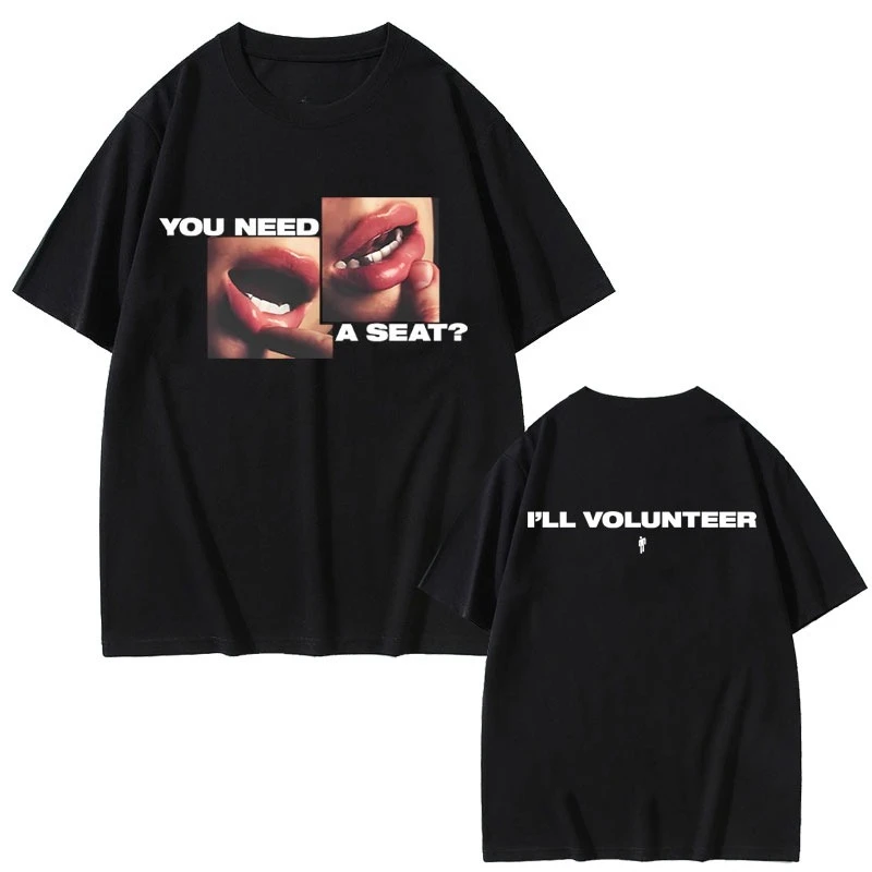 2026 Me Matching Vintage Monochrome Portrait Tee Gothic Dark Art Parent Child Loose Short Sleeve Tops