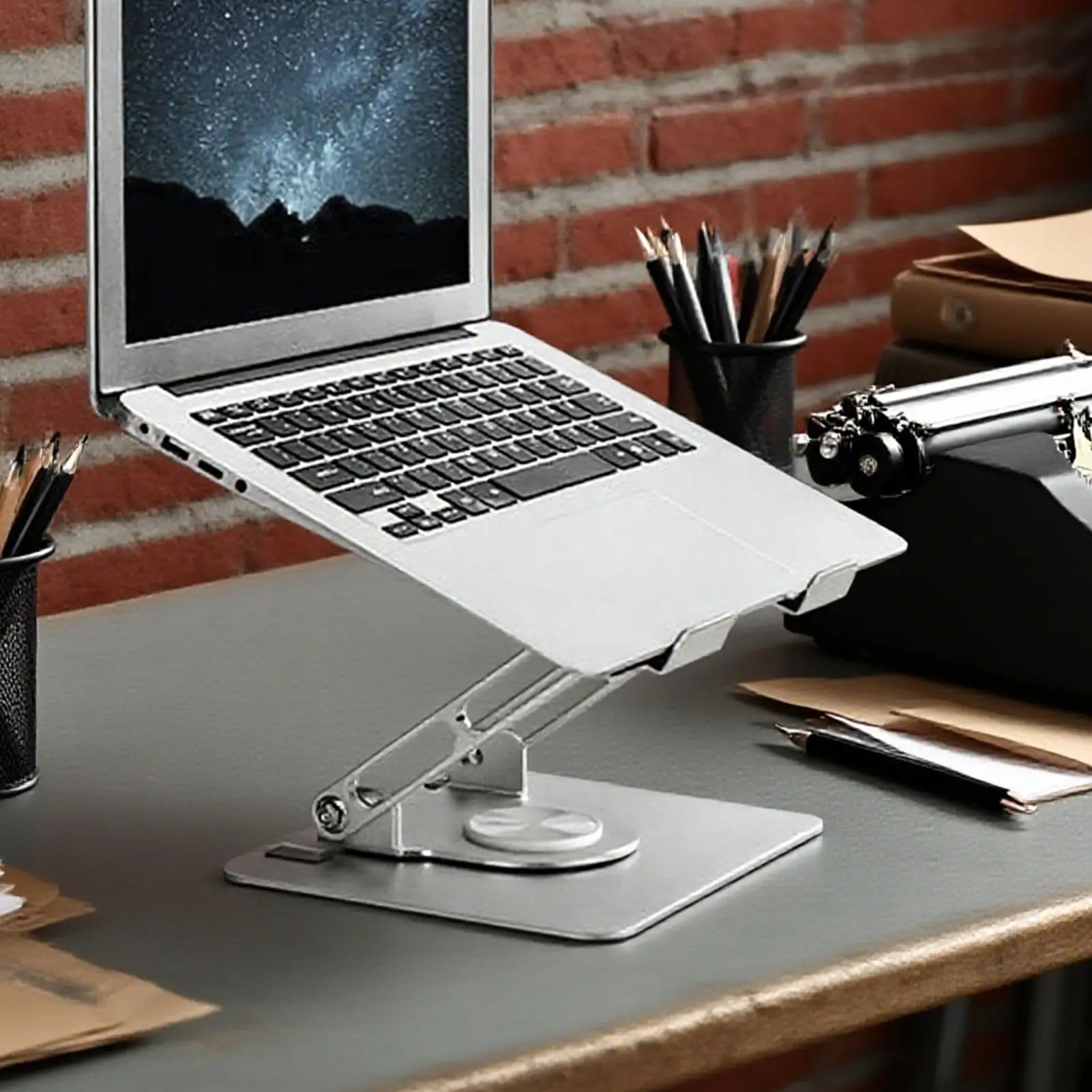 

Подставка для компьютера, вращающаяся подставка для планшета для ноутбука 14-17,3, портативная подставка для компьютера для стола, классной комнаты, рабочего места, гостиной, кабинета