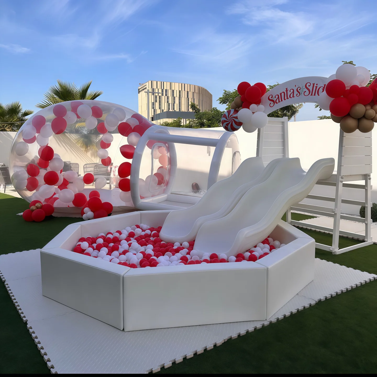 

Indoor and outdoor white slide Children's software Bobo pool Ball Early childhood education center Software combination