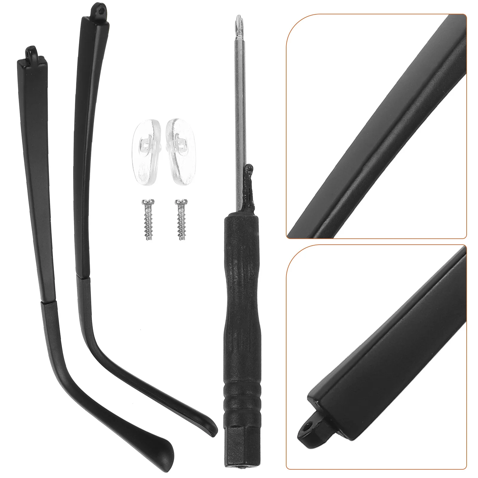 

1Set Eyeglasses Replacement Temple Parts Lightweight Nonslip Arms Universal Fit for Most Frame Types Repair and