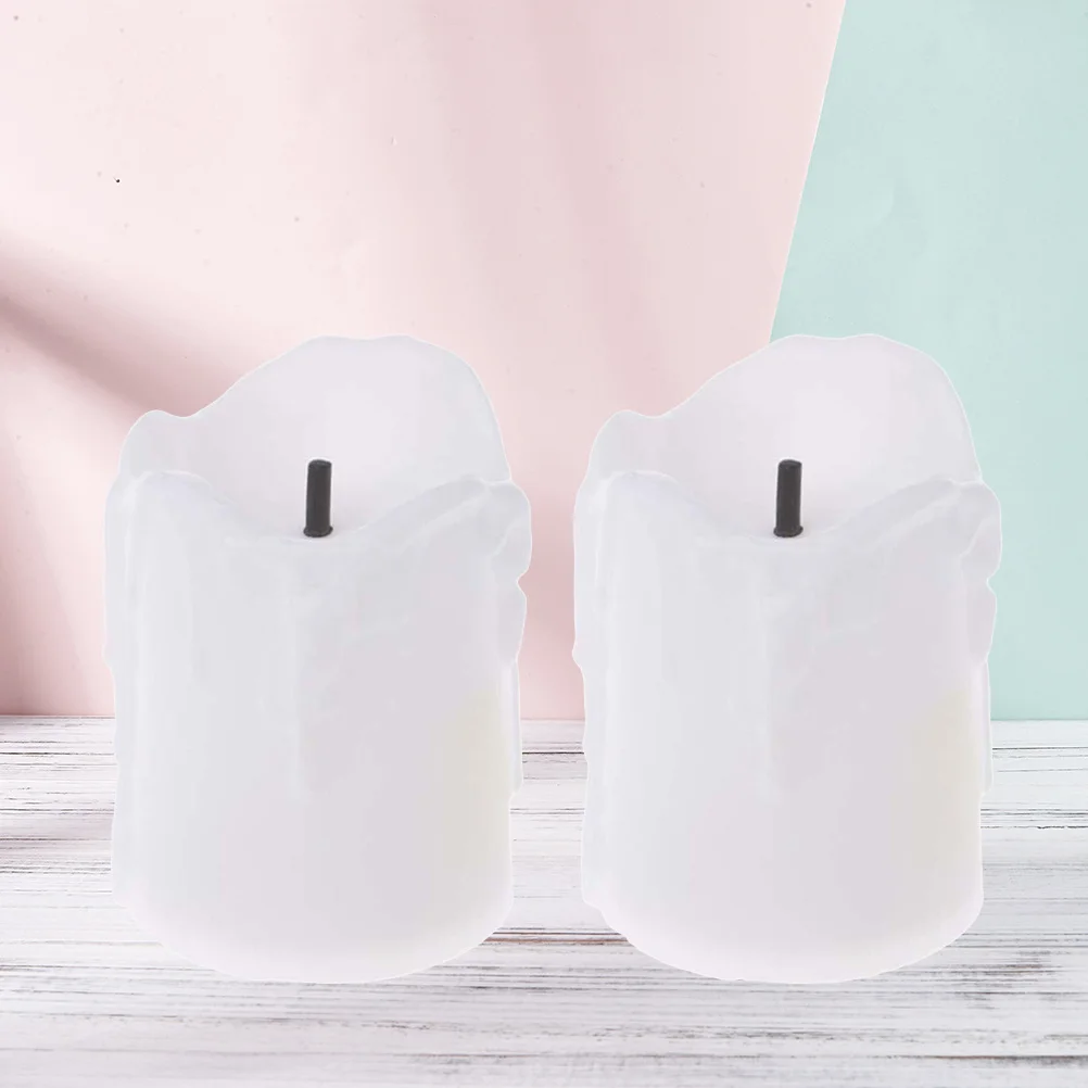 

5 Pcs Electronic Light Table Candles Flameless Tea Birthday Led Halloween Decorations Craft