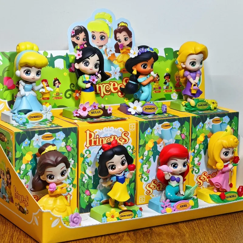 

Anime Figures Disney Princess Garden Dream Snow White Belle Ariel Mermaid Cinderella Blind Box Toy Collection Ornaments Gifts