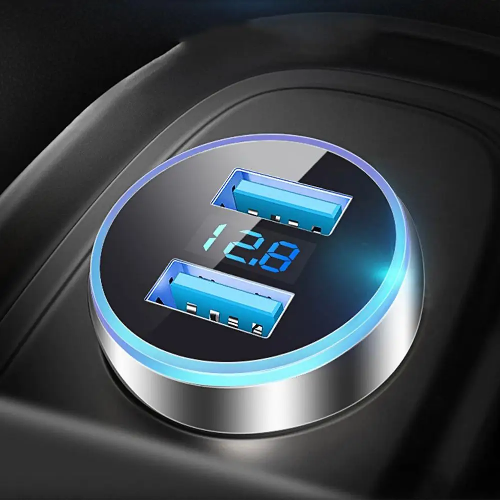 Car Usb Type C Charger 3.1A Dual USB Fast Car Charger Cigarette Lighter 2-Port USB Car Socket Power Adapter For iPhone Samsung