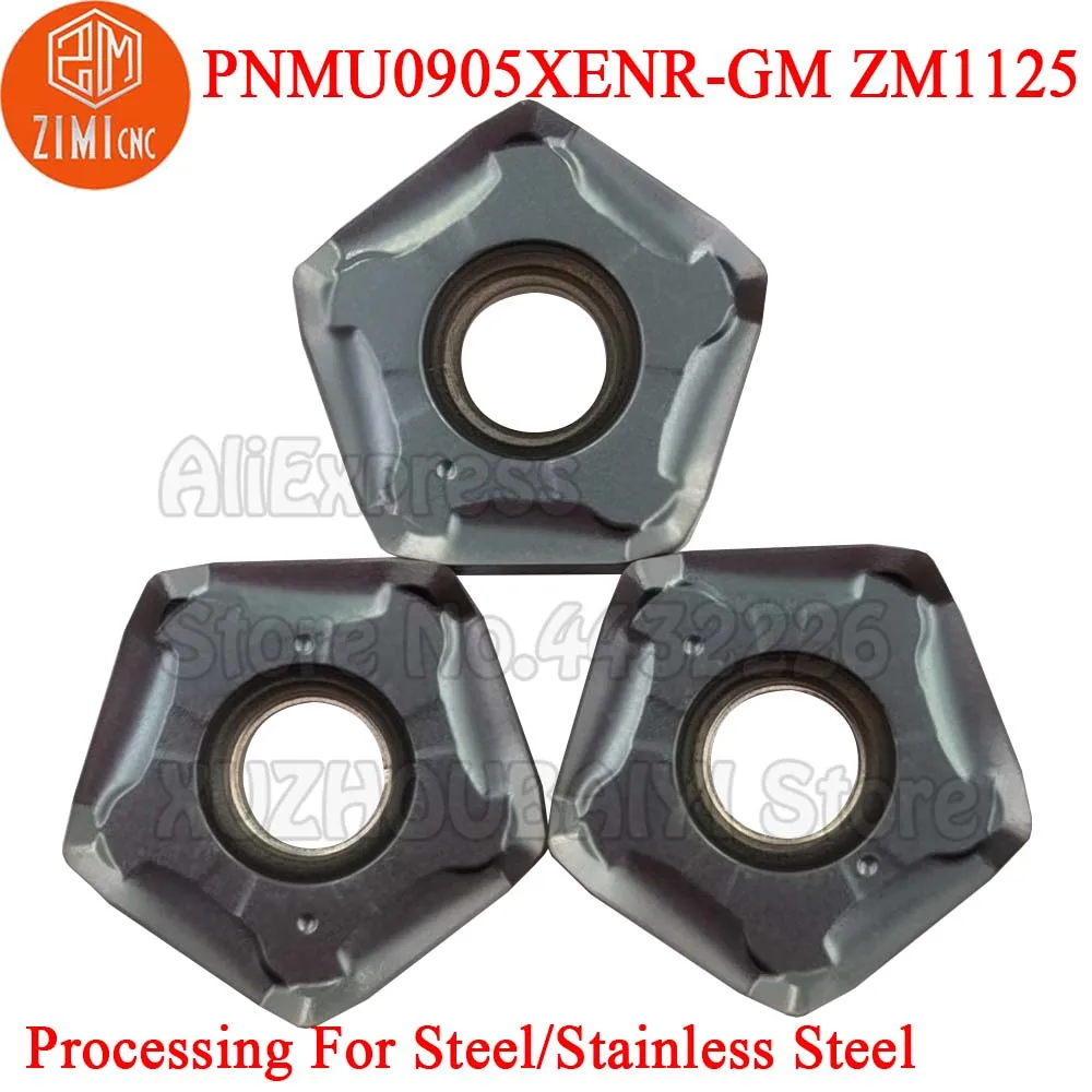 10 pz muslimgm PNMU0905 XENR PNMU 0905 PNMU0905XENR-GM ZM1125 inserti di fresatura in metallo duro utensili per tornitura lama di taglio CNC