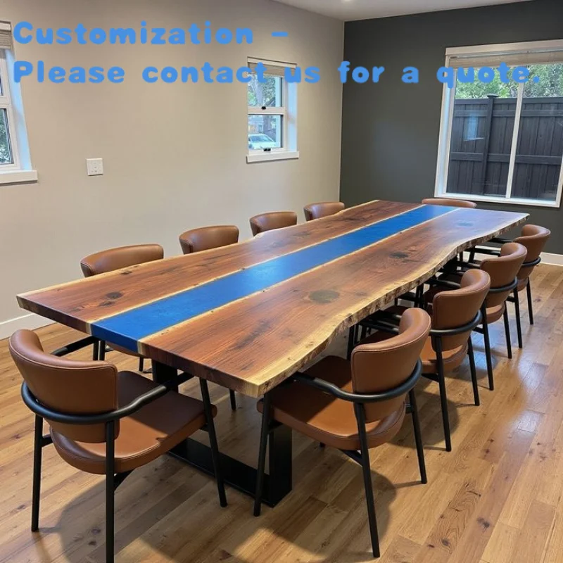 

custom.Hot-sale Modern Furniture Customized Epoxy Resin Wood Conference River Table