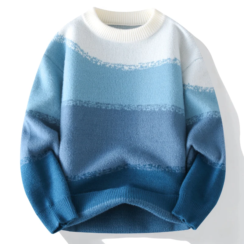 2026 Autumn-Winter Men's Fashion Trend Warm and Versatile Sweater Knitted Shirt