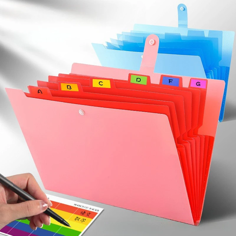 

A4 Size Expanding File Folder 5 Pocket Folders For Documents Stationery Portable Paper Organizer For School Office Supplies