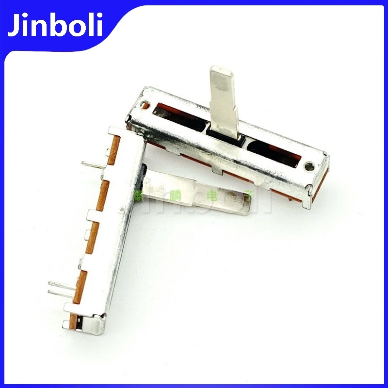 1PCS 35mm W20K With Center Positioning Single Straight Slide Potentiometer Mixer Adjustment Fader Stroke 20mm Handle Length 20mm