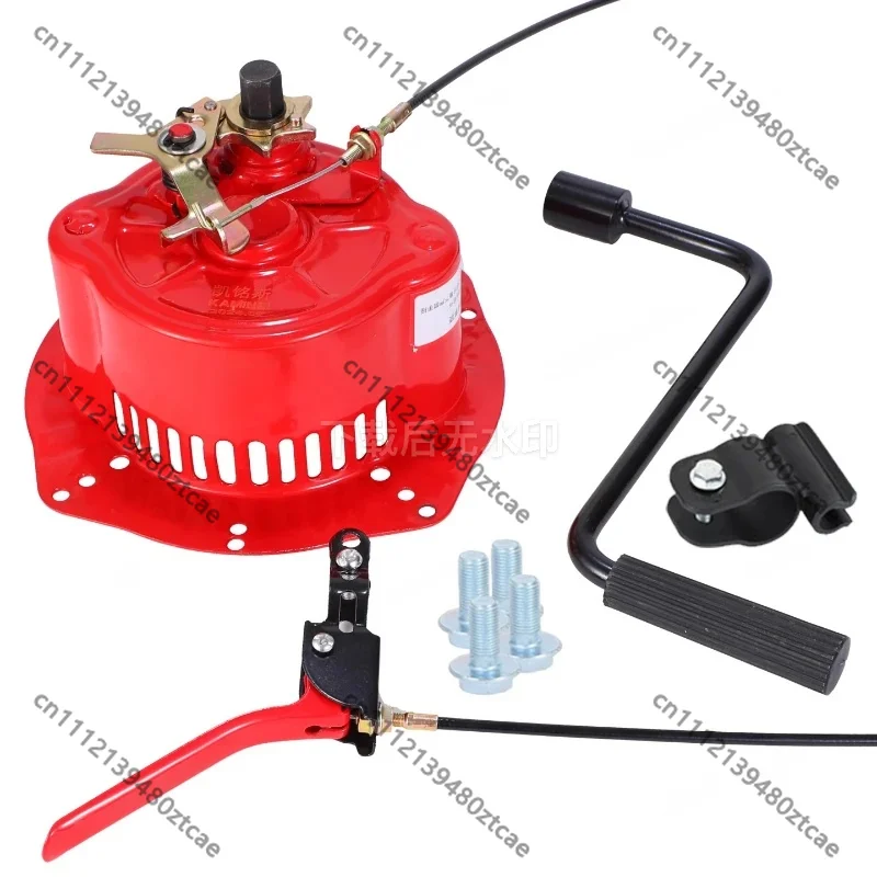 Hand Crank Recoil Starter for Diesel Engine Tiller 6-Jaw Universal Replacement Part