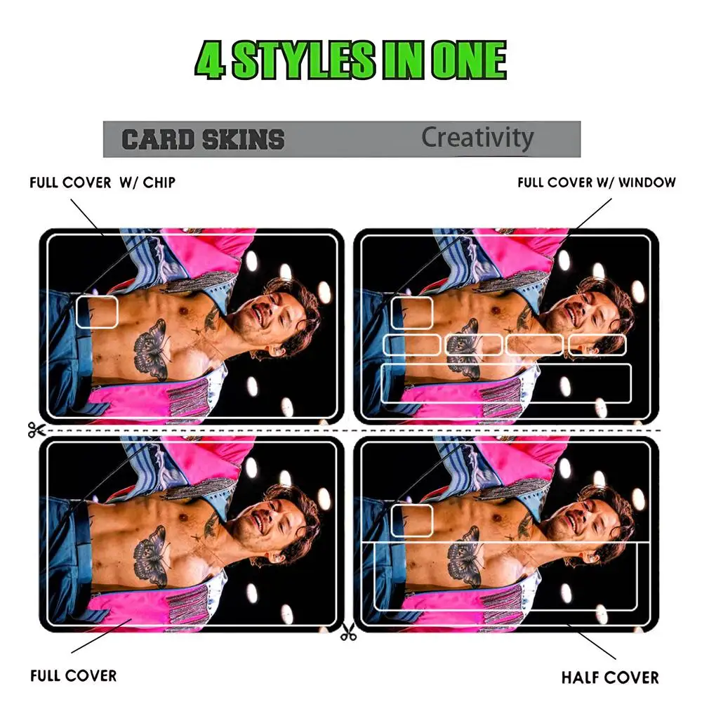Singer H-Harry-Styles-S  Credit Card HD Stickers Game Card Decal Card Matte Film Skin Small Chip Waterproof Sticker