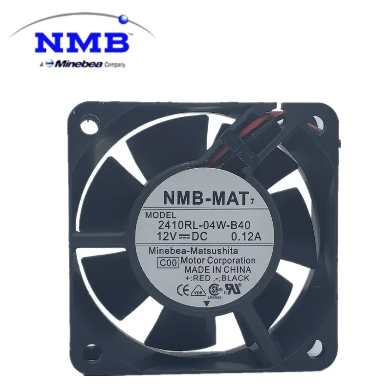 new for nmb 2410RL-04W-B40, DC 12V, 0.12A, 6025 6 cm, 60x60x25mm cooling fan 2 wires