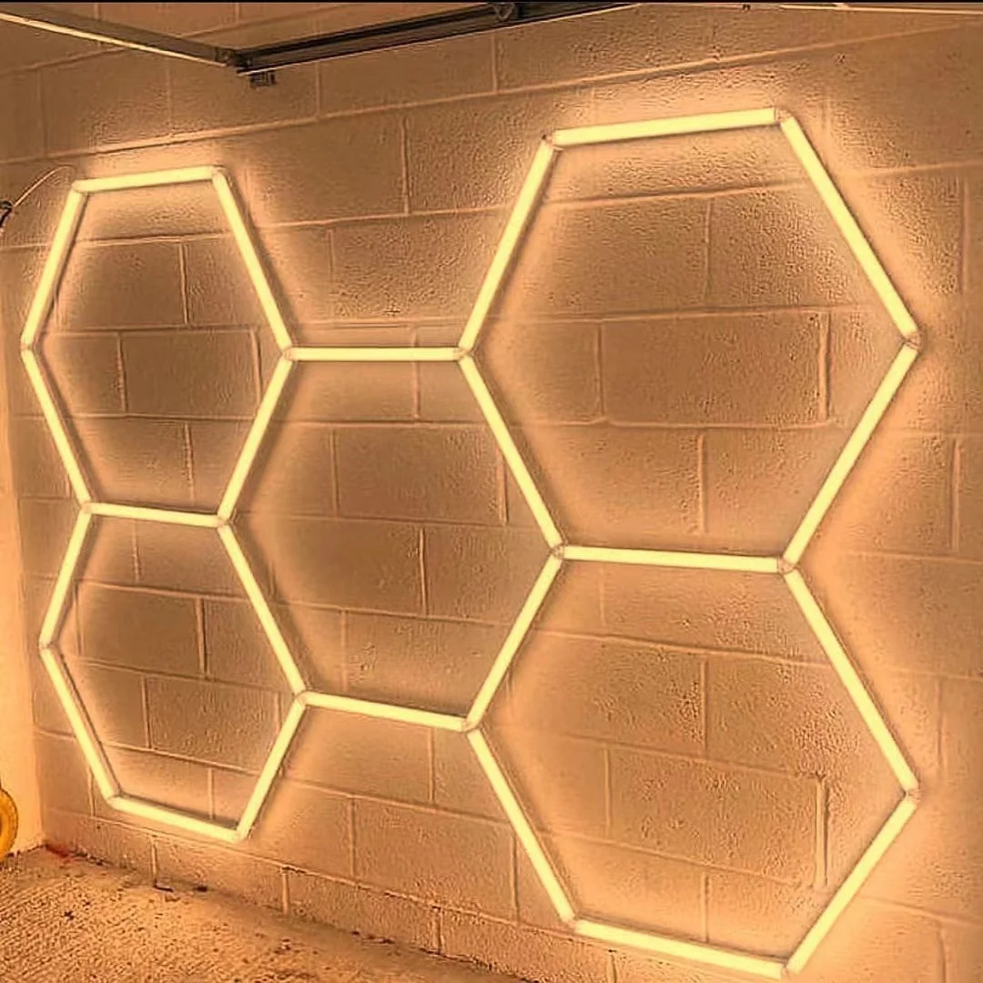 3000K 4500K 6500K Dimmable Hexagon DIY Deformable Garage Led Light Hexagrid Lighting