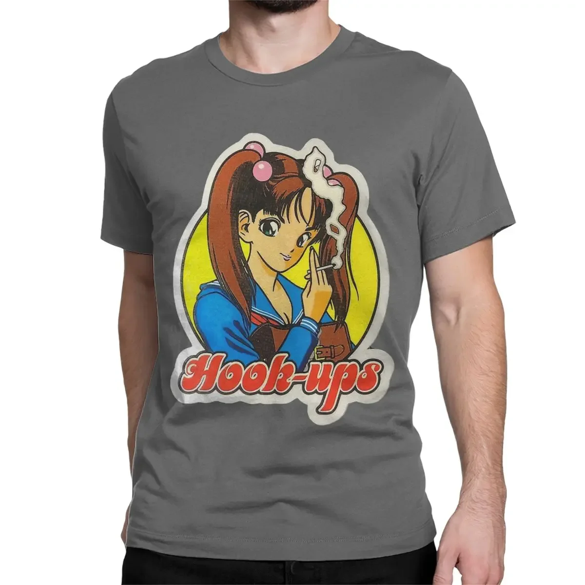 Hook Ups Tee Shirt Short Sleeve Clothing 4XL 5XL La Dream Girl HookUps Smoke T Shirt for Men  men 100% Cotton Vintage T-Shirts