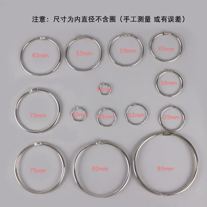 20pcs Binder Rings Metal Loose Leaf Ring for DIY Crafts Indexing Cards and More Durable and Portable Paper Rings