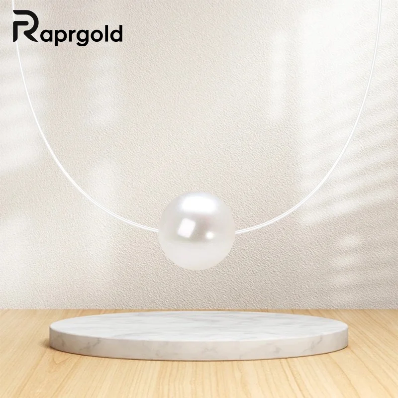 

Mermaid's Tears Natural Freshwater Pearl Fishing Line Invisibility Necklace For Women 925 Sterling Silver Pendant Jewelry Gifts