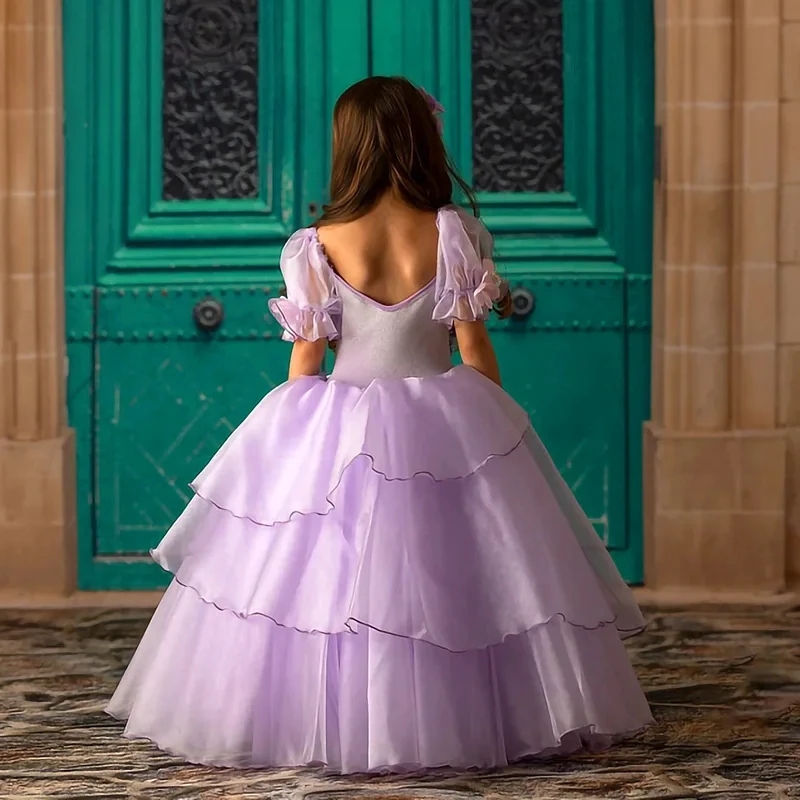 

❤2026✚Girls Encanto Costume Madrigal Isabela Cosplay Dress For Kids Fancy Carnival Birthday Party Outfits Halloween Princess Dr◀