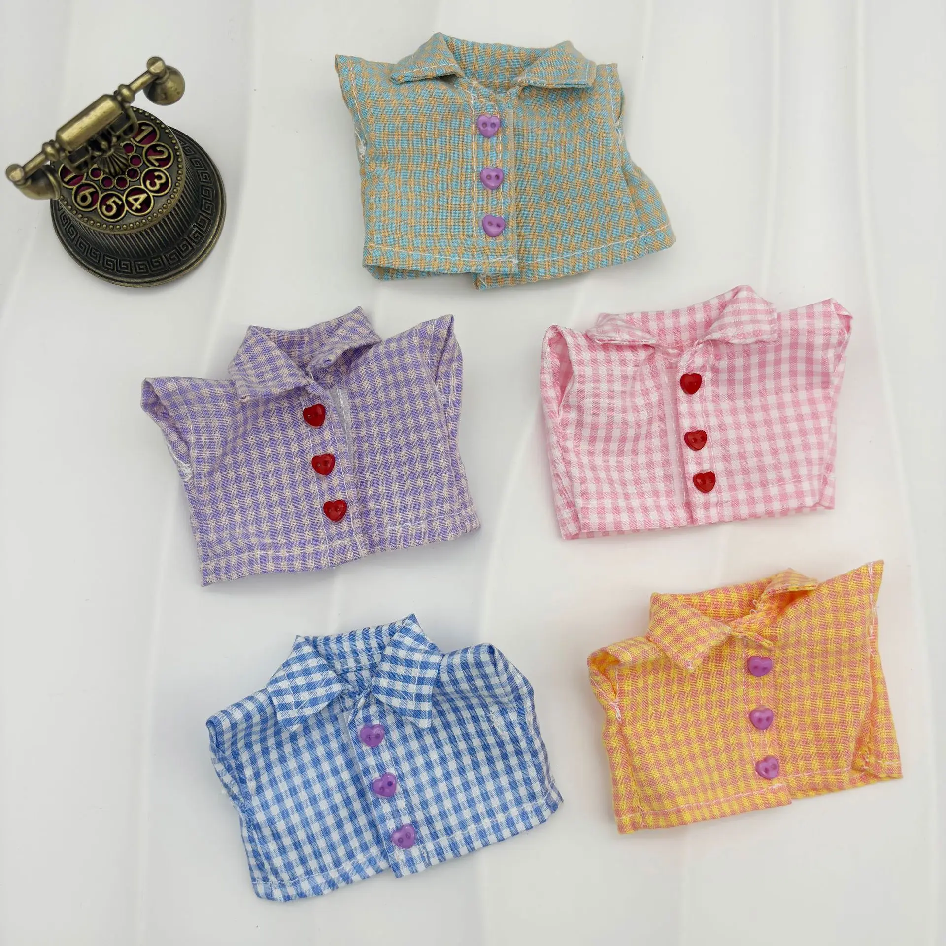 

17cm Labubu Clothes Doll Outfits BJD Labubu Doll Clothes 10cm Plush Doll Pendant West Highland Outfit Accessories Shirt