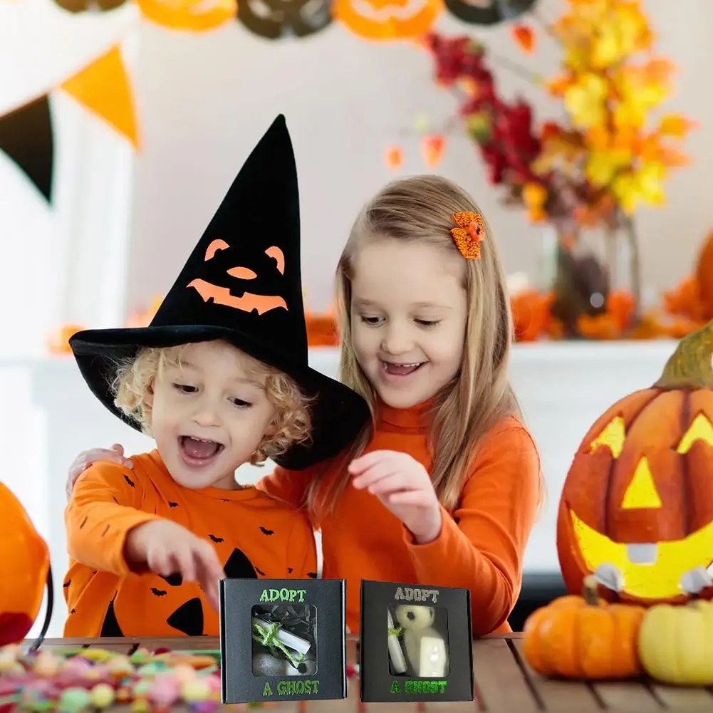 تعتمد الهالوين دمية شبح مع كتاب العقد لعبة شبح الجيب المخيف للعائلة والأصدقاء هدية الجيران المثالية