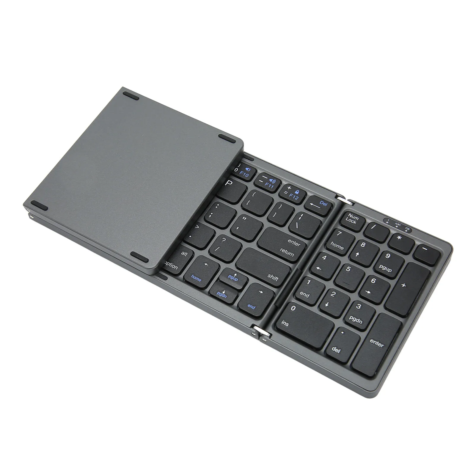 Foldable Bluetooth Keyboard   Size Bluetooth Keyboard Battery Powered Type C Interface with Numeric Key for PC