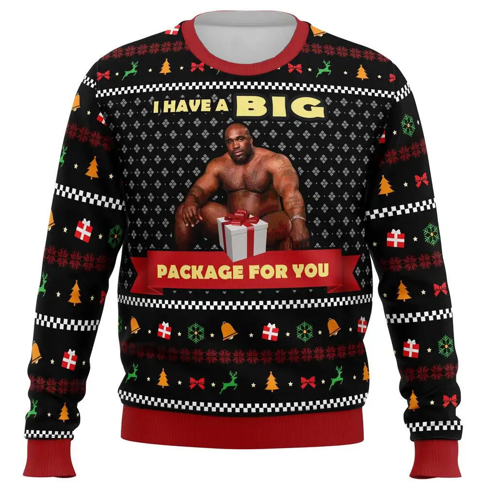 I Have Big Package for You Barry Wood Meme Men's Pullover Crew Neck Sweatshirt Soft Comfy Home Casual Relaxed-Fit Autumn Winter