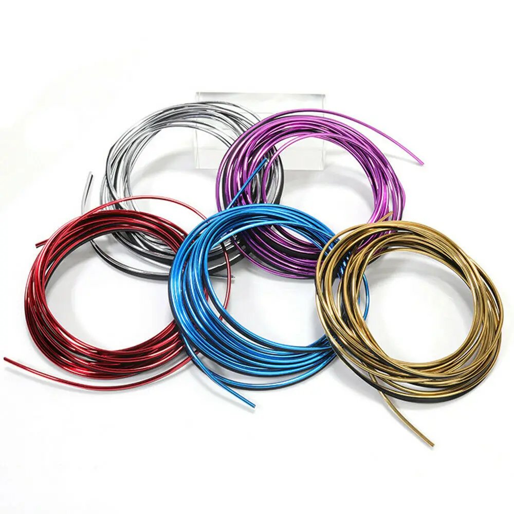 Shiny Car Flexible Interior Edge Gap Moulding Decorative Strip Trim Line 5 Meters Free Shipping