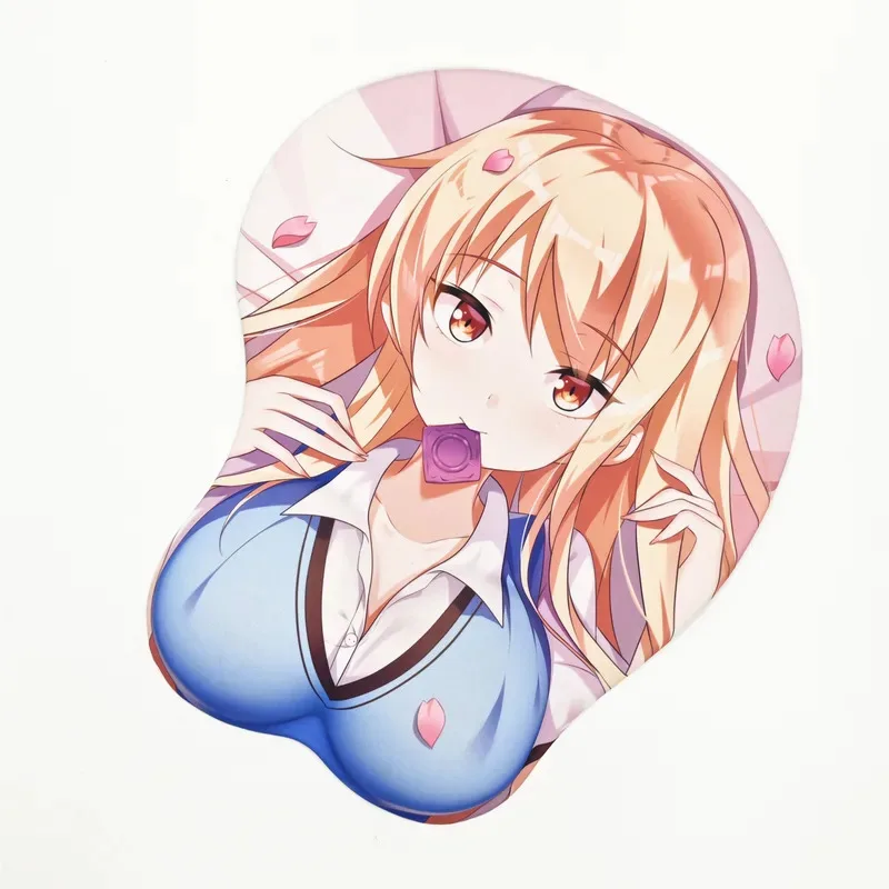 

3D игровые коврики для мыши Shiina Mashiro Anime Girl с силиконовой гелевой подставкой для запястийCosliu