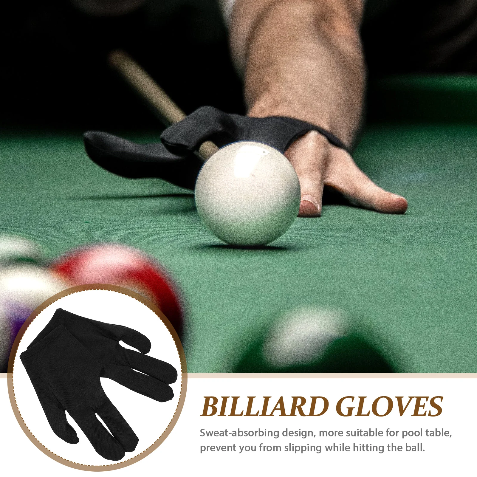 

Women Pool Gloves Men's Billiard Black Polyester (polyester Fiber) for Table Man