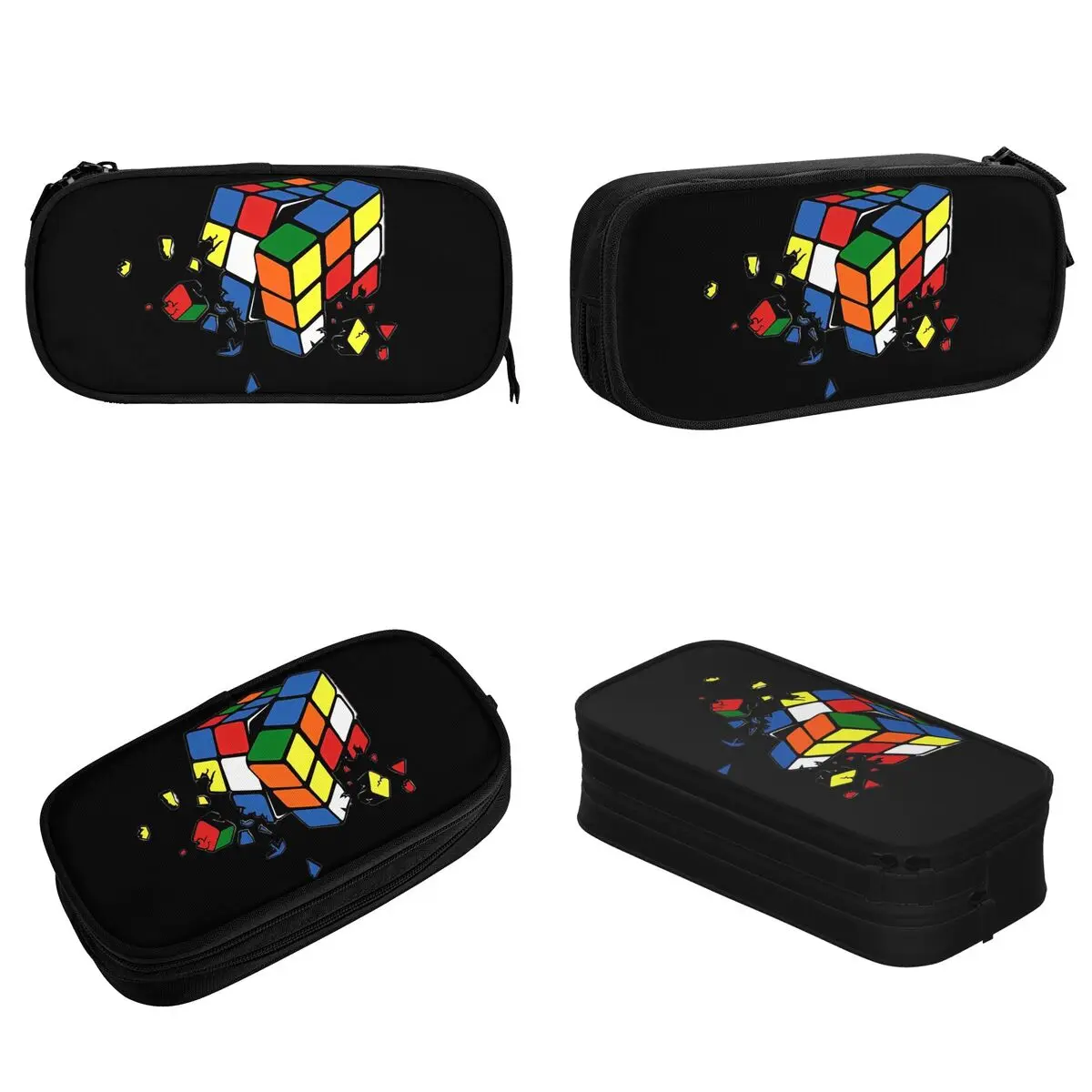 Rubix Cube Rubics Pencil Cases Math Rubik Pencil Box Pen Holder for Girl Boy Big Capacity Bags Students School Gift Stationery