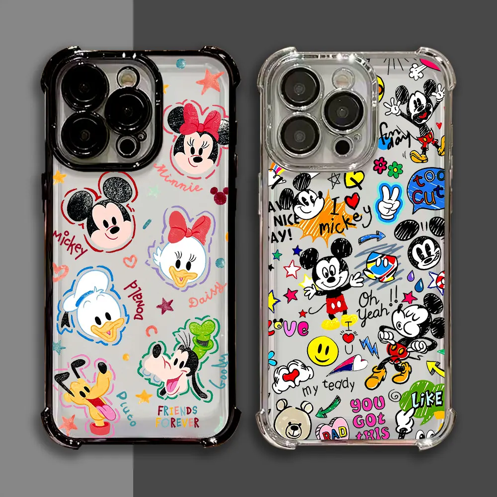 Cartoon MickeyS MinnieS Family Phone Case For Samsung S26 S25 S24 S23 S22 S21 S20 FE Note20 Edge Plus Ultra 4G 5G Anti Fall