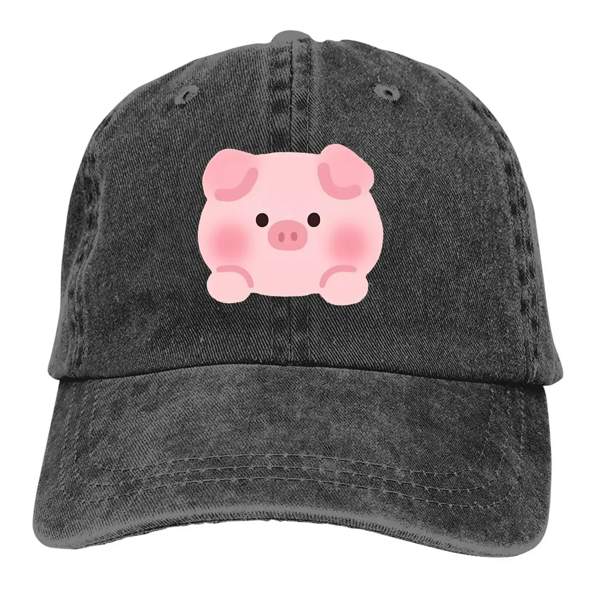 

Pure Color Dad Hats Big Pig Head Cartoon Women's Hat Sun Visor Baseball Caps Pig Emot Peaked Cap