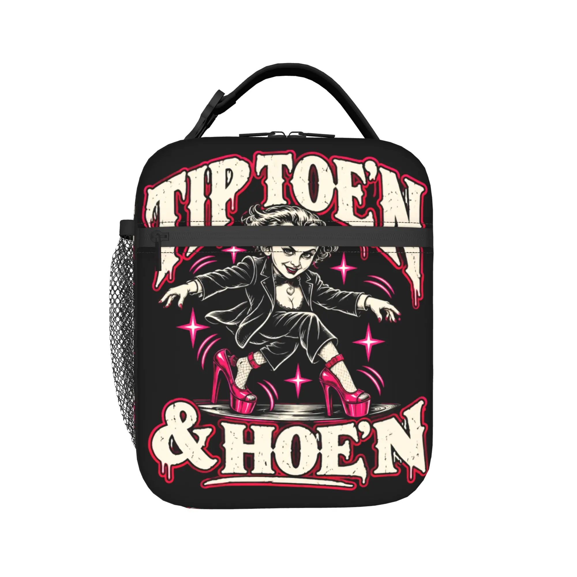 Rumpelstiltskin Tiptoeing Meme Shrek Parody Dark  Glam Insulated Lunch Bag Cooler Bag Lunch Container Tote Lunch Box Food Bag