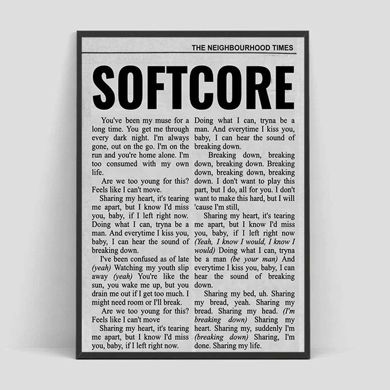 

Scandinavian The-Neighbourhood Music Albums Poster Home Living Room Decoration Decorative Wall Sheets Art Mural Office Decor