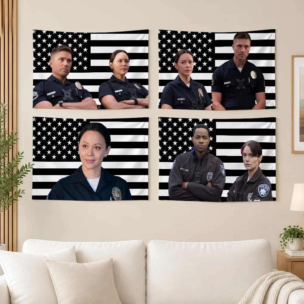 The Rookie American Flag Durable Outdoor Decoration Indoor Design Patio Festive Classic Pole Wall Room Banner
