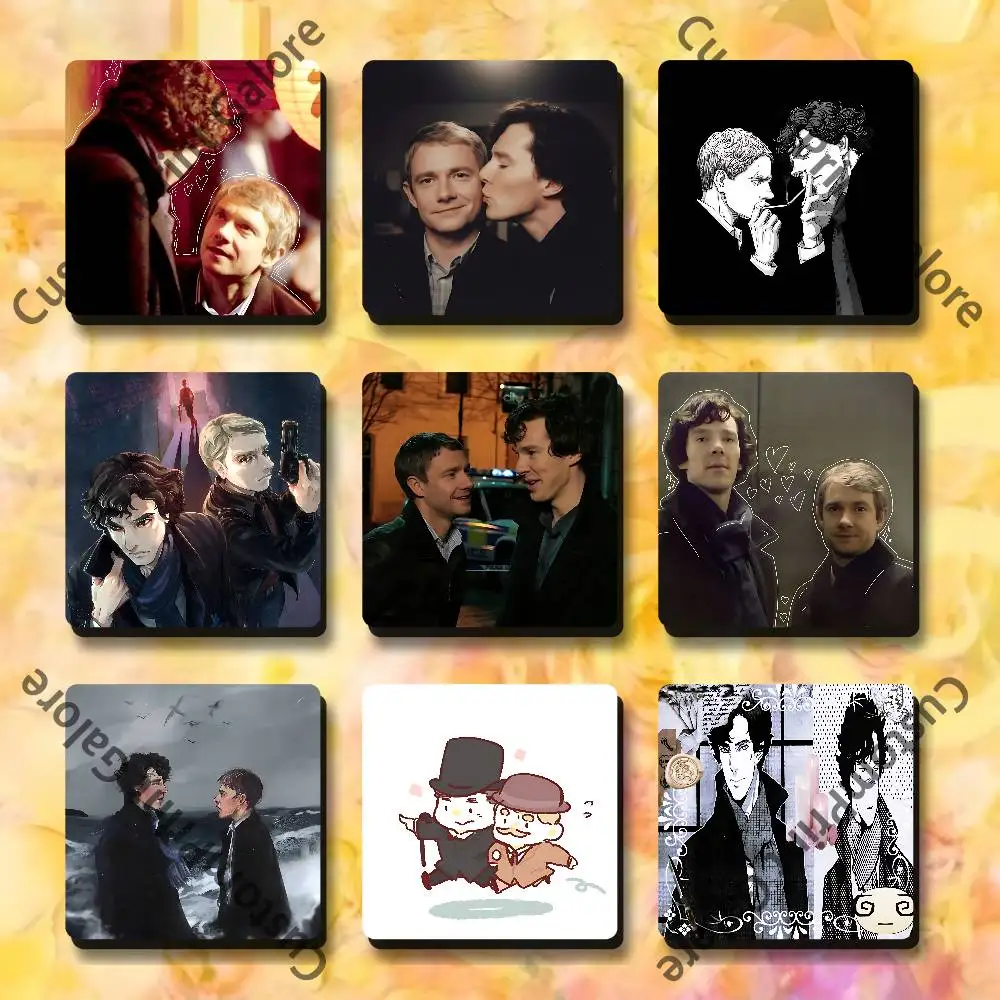 

S-Sherlock Johnlock W-Watson Soft Magnetic Refrigerator Magnets 5.5,7.5cm Personalized for DIY Kitchen Office Decorative