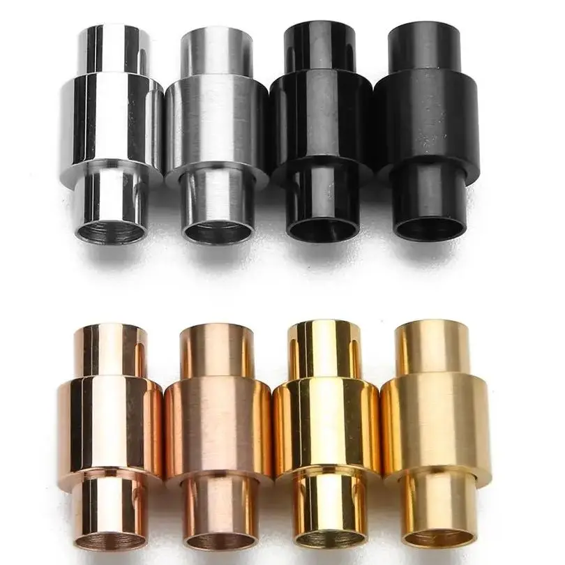 1Pc 10x20mm Magnetic Clasps Smooth/Sand Surface Cylinder Shape Clasps Connector For DIY Necklace Bracelet Jewelry Accessories