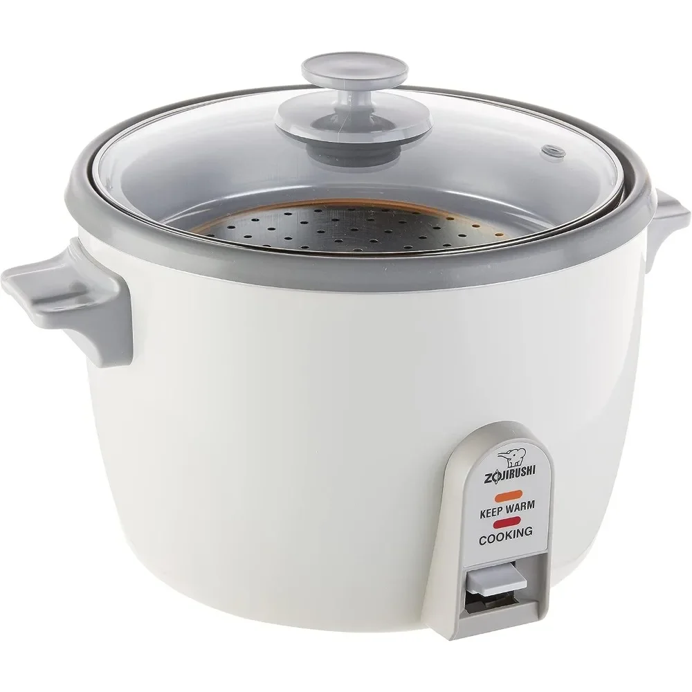 10-Cup (Uncooked) Rice Cooker, Easy-to-use Single Switch Control, Removable, Easy-to-clean, Nonstick Inner Cooking Pan, White