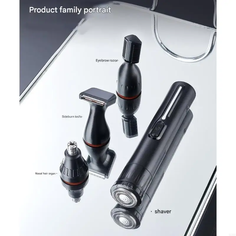 Professional Hair Trimmer Set USB Rechargeable Eyebrow & Nose Hair Trimmer Beard Hair Clippers Shaver Easy to Use 