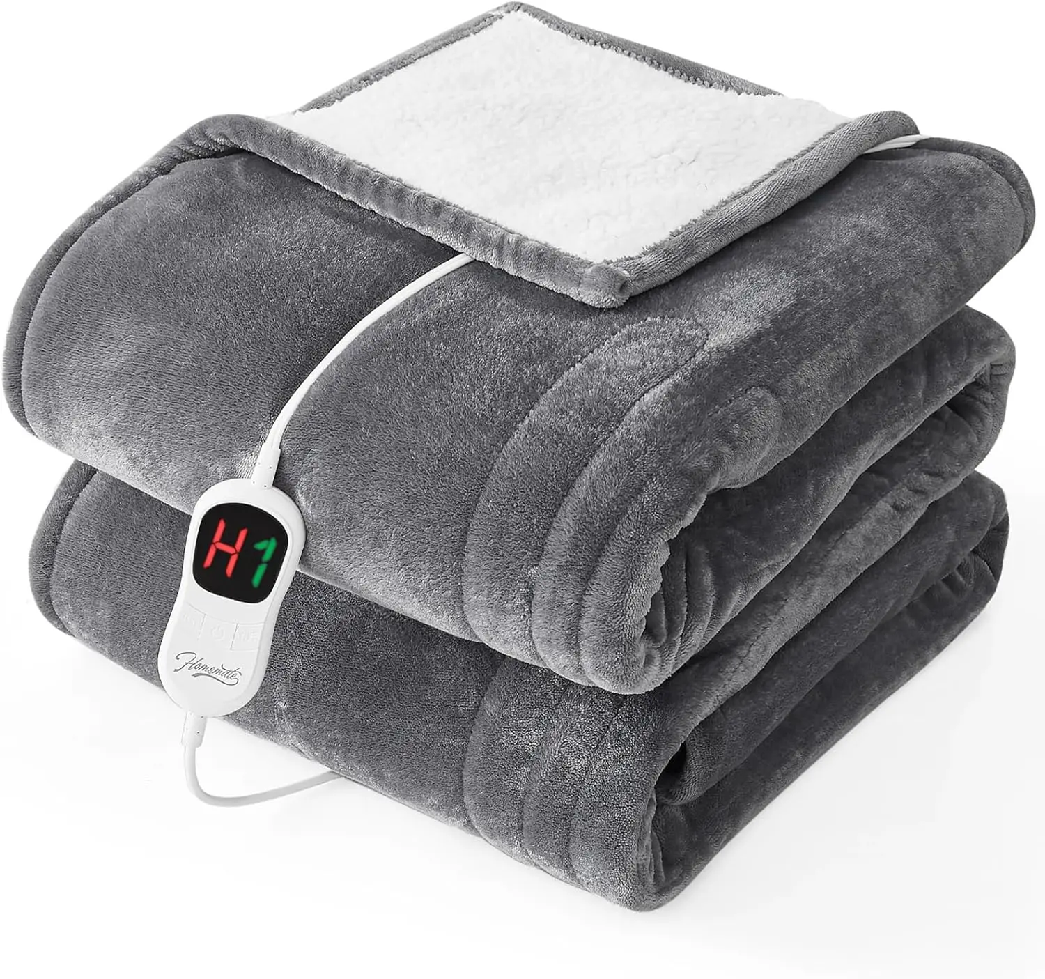 

Electric Heated Blanket Twin 62x84 Inches with 10 Heat Levels, Auto Off, Overheat Protection, Soft Flannel