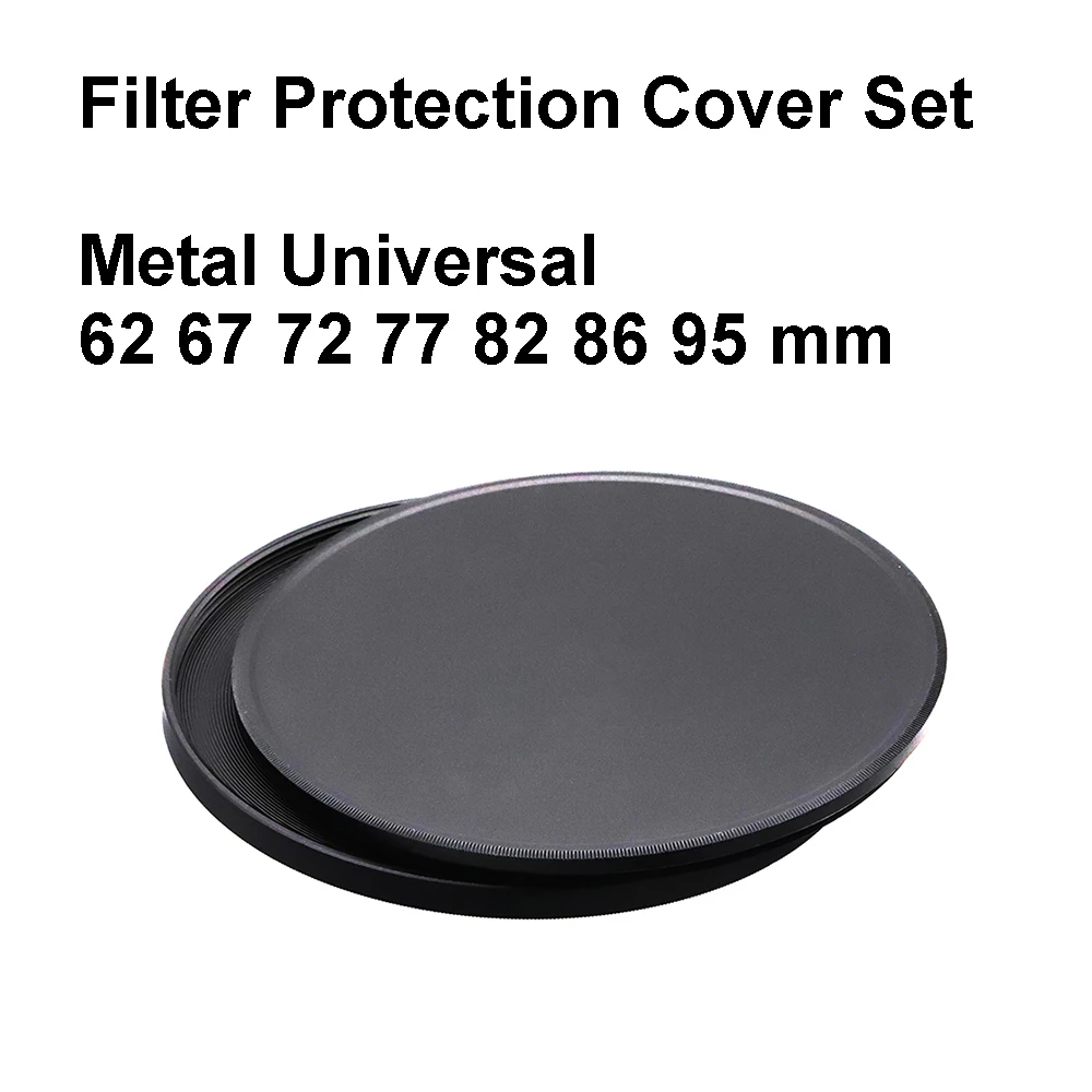 Metal Lens Filter Protection Lid Cover Set Storage Stack Cap 62 67 72 77 82 86 95 mm Aluminum Universal for filter UV CPL ND etc