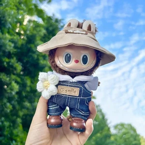 17cm Kawaii Labubu Lisa Same ropa Fall In Wild Series The Monsters Labubu Plush Doll Changing Clothing Skirt Juego personalizado 8 Mejor Presidente BJD de ventas - №3