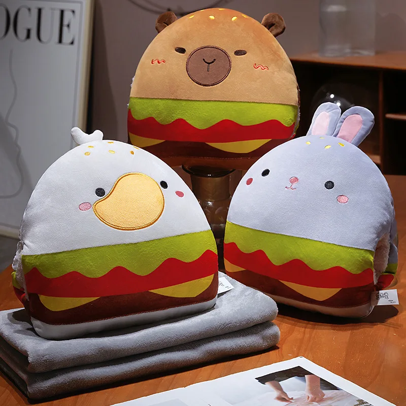 

Плюшевая подушка-плед-грелка для рук 3-в-1: мягкая набивная подушка для спины, красочная подушка для талии, декор для дома