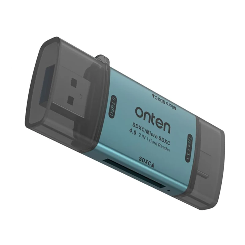ONTEN Original OTN-CR631 USB-A USB-C TO 2in2 SDXC TF 4.0 Card Reader Compatible with SD/SDHC/SDXCmicro SD(TF) /micro  SDXC